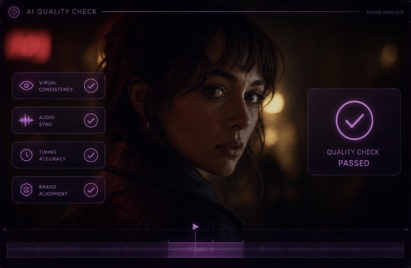 Automatic quality check panel